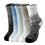 Trifabricy Fuzzy Socks for Women – Womens Fluffy Socks, Women’s Ultra Soft Winter Thick Warm Cozy Slipper Fuzzy Sock for Home, Gradient