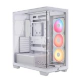CORSAIR 3500X LX-R RGB iCUE LINK Case PC Mid-Tower – 3 Ventole LX120-R RGB Preinstallate, Include Hub di Sistema iCUE LINK, Fino a 10 Ventole da 120mm – Bianco