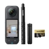 Insta360 X5 Pack Tour Virtuale – Foto HDR da 72MP, 1x Selfie Stick Invisibile + Treppiede, Batteria da 2400mAh.