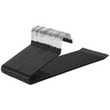 SONGMICS Appendini per Pantaloni, 20 Pezzi, Grucce per Pantaloni in Metallo con Copertura Antiscivolo, Larghezza 38 cm, Salvaspazio, Nero CRI004-20