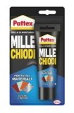 Pattex Millechiodi Esterni & Interni, adesivo extra forte per montaggi esterni, adesivo resistente per legno, ceramica, metallo, con presa immediata, 1x100g blister