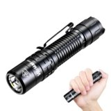 Wurkkos TD02 Torcia tattica a LED, estremamente luminosa, 2000 lumen, USB C, ricaricabile, IP68, impermeabile con 6 modalità, piccola torcia portatile per attività all’aperto e al chiuso