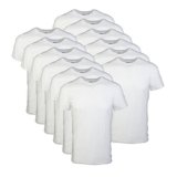Gildan Men’s Crew T-Shirts, Multipack, Style G1100, White (12-Pack), Small