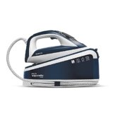 Polti Vaporella Express VE30.10, Ferro da Stiro Generatore di Vapore, Pressione Pompa fino a 8 Bar, Potenza 2200 W, Funzione Eco, Tecnologia One Temperature, Digital Setting, Blu e Bianco
