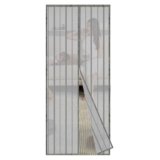 Sekey 110x220cm Zanzariera Magnetica per Porta, anti Insetti, per Legno, Ferro, Porte in Alluminio, Facile da Installare, Non è Necessario Praticare Fori, Apertura e Chiusura Silenziosa, Grigio