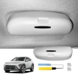 LUWU Scatola Porta Occhiali da Sole per Kia Sportage NQ5/EV6/CEED CEEDX/K3/K5 DL3/Forte 2021-2024 2025 Custodia per Occhiali da Sole EV6 GT/GT Line Interna Accessori (Grigio)