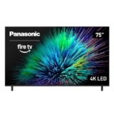 Panasonic W70 Series (2025 Model) 75″ LED 4K Ultra HD Smart Fire TV, Press & Ask Alexa, Apple AirPlay, HDR10+, HDMI 2.1, and Bluetooth Support – 75W70BP