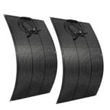 Aysolar 200W Pannello Solare Flessibile 2x100W 12V ETFE Monocristallino Pannelli Fotovoltaico per marino,camper, campeggio, barca, roulotte, auto,12V/24V batteria e superfici ineguali