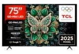 TCL 75C6K 75″ QD-Mini LED TV, 4K HDR Premium 1000nits, Smart TV con tecnologia Google TV (Dolby Vision IQ e Atmos, sistema audio Onkyo 2.1, Motion Clarity Pro a 144 Hz, Game Master)