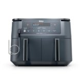 Ninja Air Fryer, Thermometer, Roast, Bake, Air Fry, Crisps, Broil, Reheats, Keep Warm, 10-in-1, Fries, Frozen Food, Veggies, and Meat, Quick Meals, Healthy Meals, Less Oil, 10 QT, GREY, DZ550​GY