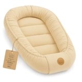 Mussola Riduttore lettino neonato – 90×50 cm baby nest trasportabile per neonati nido culla pod cocoonababy babynest antisoffoco Beige chiaro