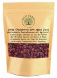 Raw Farm – Mirtilli Rossi Essiccati 1kg – Dolcificati con Succo di Mela – Senza Zuccheri Aggiunti – Frutti Interi, Naturali, Senza Conservanti, Snack Salutare