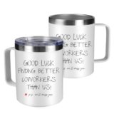 WFSJRED Coworker Mug, Boss Day Gifts Gag Going Away Gift for Coworker, Leaving, Retirement Gifts for Women, Best Friend (BETTER COWORKERS MUG)