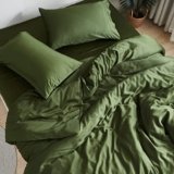 DOZ Sheet Set, 100% Viscose derived from Bamboo, Organically Grown, Buttery Soft, Cooling Sheets, High GSM, Deep Pockets – 3 Piece – 2 Pillowcases 1 Fitted Sheet (Forest, King)