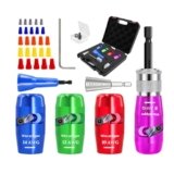 Wire Stripper Tool for American Wire Gauge 8-10-12-14 – EXFEIN Wire Stripping Tool & Wire Twisting Connector Set, Automatic Wire Stripper Cable Wire Connector Toolbox