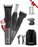 Manscape Body Hair Trimmer for Men – 3-in-1 Electric Shaver, IPX6 Waterproof Wet/Dry Groomer Kit for Chest, Underarms, Pubic & Legs, with USB Recharge Razor