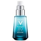Vichy Minéral 89, Gel Occhi Fortificante, Per Tutti i Tipi di Pelle, 8H di Idratazione, Riduce Borse, Occhiaie e Linee Sottili, Con Caffeina, Acido Ialuronico e Acqua Vulcanica, 15 ml