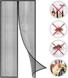 WAFWYY Zanzariera magnetica porta, protezione insetti, installazione adesiva, chiusura magnetica, cornice completa, 80×210 cm