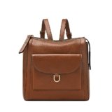 Fossil Women’s Parker LiteHide™ Leather Small Backpack Purse Handbag, Brown (Model: ZB1797200)