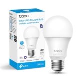 Tapo L520E Lampadina Wi-Fi E27, Monitoraggio Energia, Funziona con Amazon Alexa e Google Home, Luce Diurna e Dimmerabile Dall’1% al 100%, 4000 K, 806 Lumen, 8W, Telecomando con APP, Bianco