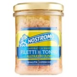 Nostromo – Filetti di Tonno all’Olio di Oliva, Qualità Superiore, Lavorati a Mano, 1 Vasetto in Vetro da 180 gr (Confezione da 6)