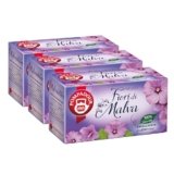 Pompadour, Infuso Fiori di Malva, 60 Filtri (3 Confezioni da 20 Filtri), Idratante, Lenitivo, Emolliente, 100% Naturale, Senza Lattosio, Glutine e Allergeni, Vegan