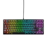 CHERRY XTRFY K4V2 TKL, Tastiera Da Gioco Cablata Senza Tastierino Numerico, Layout Tedesco QWERTZ, Illuminazione RGB, Interruttori Meccanici MX2A RED, Nero, Layout Tedesco – QWERTZ