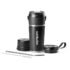 BlenderBottle Strada Shaker Cup Insulated Stainless Steel Water Bottle with Wire Whisk, 24-Ounce, Black.