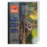 BLUE SWAN Carta Fotografica Lucida A4, 230 g/m² Extra Spessa, 50 Fogli – Bianco Lucido, Asciugatura Rapida, Resistente all’Acqua e ai Graffi, Compatibile con Stampanti Inkjet