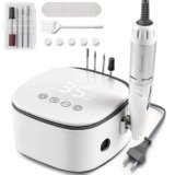 Enniewi Fresa per Unghie Professionale 35000RPM, Fresa Unghie, Lima Per Unghie Elettrica, Display Digitale LED HD, Trapano Elettrico per Rimozione Gel/Smalto Bianco
