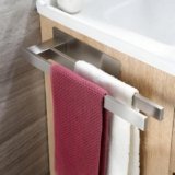 ZUNTO 40CM Portasciugamani Autoadesivo a Doppia Barra, Acciaio Inossidabile, Finitura Spazzolata, Montaggio a Parete per Bagno