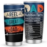 Grawmise Father’s Day Gifts for Fishing Dad from Daughter/Son, Best Dad Ever Tumbler for Fishing Lovers, Dads Birthday Gifts, First Time Dad Gift