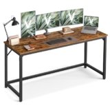VASAGLE Scrivania per Computer, Postazione Lavoro, 60 x 160 x 76 cm, Scrivania da Ufficio, Studio Camera da Letto Soggiorno, Marrone Vintage e Nero Inchiostro LWD121K01