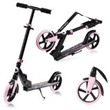 LIONELO LUCA Monopattino pieghevole per Bambini e adulti fino a 100kg Regiolable e Leggero Solo 4kg Costruzione solida Ruote 20cm Ammortizzatori ShockResist, Freno posteriore, Antiscivolo