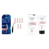 Schick Hydro Silk Dermaplaning Wand for Face with 6 Refill Blades | Dermaplane Peach Fuzz Remover & Post-Dermaplaning Moisturizer with SPF 50+ | Travel Size Face Moisturizer with Sunscreen