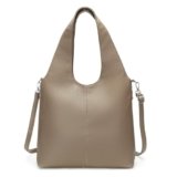 Herald Slouchy Hobo Shoulder Bag for Women Soft Retro Top Handle Crossbody Purses Tote Handbag with Adjustable Strap (Khaki)