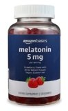 Amazon Basics Melatonin, Sleep Support Gummies, Strawberry Flavor, 5mg, 120 Count (Previously Solimo)