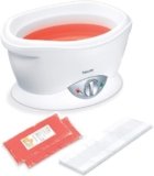 Beurer MP 70 Bagno di Paraffina elettrico per Mani, Piedi e Gomiti Morbidi e Lisci, Immergili in serbatoio con capacità di 1,5 litri e 80 W di potenza riscaldante, con 2 set di paraffina da 450g cad