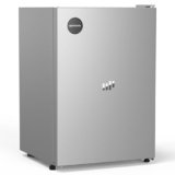 Upstreman 71L Frigorifero Senza Congelatore, 7 Livelli Temperatura 1-10°C, Illuminazione a LED, 40 dB Silenzioso, Compatto a Risparmio Energetico per Camera, Ufficio, Cucina, CR71-A Argento