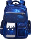 Amythe Zaino Scuola Ergonomico Elementare Bambino, Zaini Bambino di 6-12 anni con Riflettente, Zainetto Ragazzo per la Scuola Impermeabile 25L, Blu Starlight