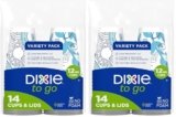 Dixie Paper Coffee Cups With Lids, 12 oz | 14 Count | Pack of 2 | Insulated | For Hot or Cold
