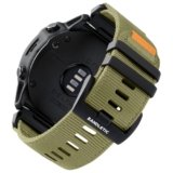 Bandletic 26mm Cinturino Compatibile con Garmin Fenix 6X Pro/6X/Fenix 8 51mm/Fenix 7X/7X Pro/5X, QuickFit Nylon Militare Durevole Sport Cinturino per Instinct 2X Solar/Fenix 3/Epix Pro 51mm,Armygreen