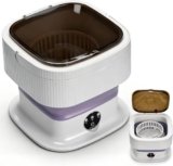 Koeutoze Mini Lavatrice Pieghevole Portatile 10L con Cestello Centrifuga Rimovibile – 3 Modalità Touch, Salvaspazio Senza Collegamento Acqua，Lavatrice da Viaggio per Campeggio, Appartamenti, Dormitori