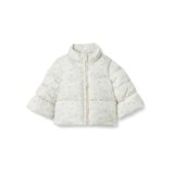 Amazon Essentials x Sofia Grainge Toddler Girls’ Taffeta Puffer Jacket, Ivory Blue Outlined Blooms, 3T