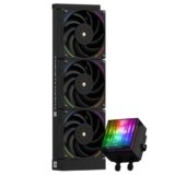 TR Hyper Vision 360 ARGB Raffreddatore liquido CPU AIO nero, display LCD IPS con risoluzione 480×480 per AM5/Intel LGA1851/1700 LCD 3,95 pollici che assorbe i magneti per le immagini