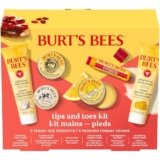 Burt’s Bees Christmas Gifts – Tips and Toes Kit, 6 Travel Size Products for Stocking Stuffers – Pomegranate Moisturizing Lip Balm, 2 Hand Creams, Foot Cream, Cuticle Cream, and Hand Salve