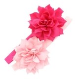 My Lello Baby Petal Flower Headbands Mixed Colors 2-Pack (Shocking Hot Pink/Light Pink)