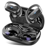 2026 Cuffie Bluetooth 5.4 Sport, Auricolari Bluetooth 70 Ore HiFi Stereo,Cuffie Wireless Impermeabili IPX8,4 ENC Cancellazione Rumore Mic,Con Display a LED, Headphones Per Corsa e Sport Estremi,USB-C