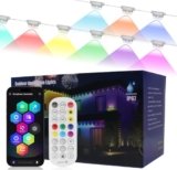 Aogled Permanent Outdoor Lights for House,100ft RGB+IC Smart Eave Lights with 60 LEDs,IP67 Waterproof,Remote/APP Control,DIY Scene Modes&Music Sync Lighting for Outdoor Christmas Decorations