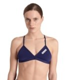 ARENA Performance Team Solid Top Bikini da Donna Sportivo per Piscina, Costume da Bagno ad Asciugatura Rapida, Tessuto Maxfit Eco Resistente al Cloro, Protezione UV, Tessuto Frontale Foderato